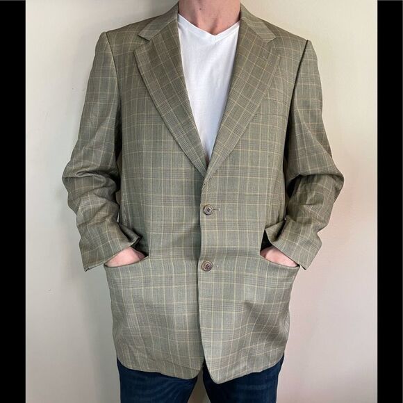 Brooks Brothers Men’s Vintage Plaid Two Button Sports Coat (Size: 38 Reg) - Picture 12 of 15
